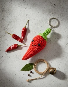 Chaveiro Pimenta Amigurumi - Artesanato e Personalizados
