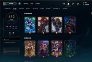 Conta De lol All Champs / 440 Skins - League of Legends