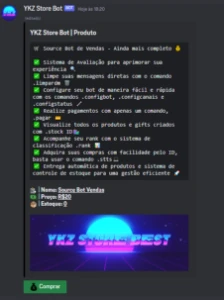 Bot De Vendas Automáticas Discord - Personalizavel - Serviços Digitais