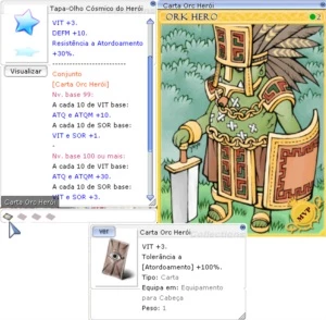 Tapa Olho[1]Carta Orc Herói - Ragnarok Online