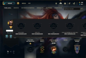 Unranked com TODOS os champs e 153 Skins (Nivel 810) - League of Legends LOL
