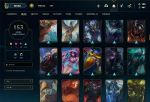 Unranked com TODOS os champs e 153 Skins (Nivel 810) - League of Legends LOL