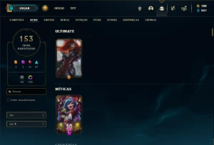Unranked com TODOS os champs e 153 Skins (Nivel 810) - League of Legends LOL