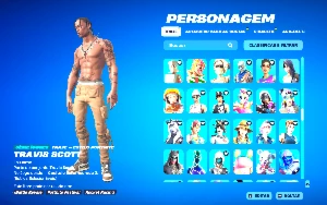 Conta de fortnite com mais de +390 skins com traves scott e+