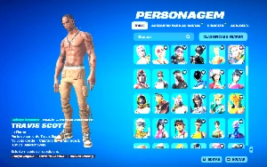 Conta de fortnite com mais de +390 skins com traves scott e+