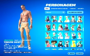 Conta de fortnite com mais de +390 skins com traves scott e+