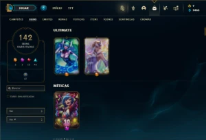 Ferro 2 com 135 Champs e 142 Skins - League of Legends LOL