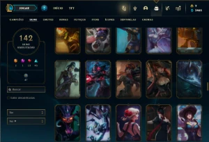 Ferro 2 com 135 Champs e 142 Skins - League of Legends LOL