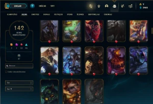 Ferro 2 com 135 Champs e 142 Skins - League of Legends LOL