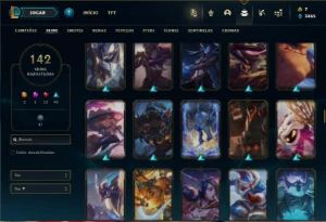 Ferro 2 com 135 Champs e 142 Skins - League of Legends LOL