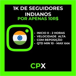 [PROMOÇÃO] 1K DE SEGUIDORES INDIANOS POR APENAS R$ 10 - Redes Sociais