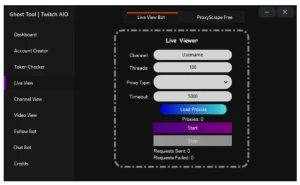 Twitch BOT ( Ghost Tool - Twitch AIO 2024 ) - Softwares e Licenças