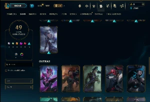 Ouro 3 com 150 Champs e 49 Skins ( MID / TOP / ADC ) - League of Legends LOL