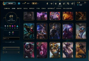 Ouro 3 com 150 Champs e 49 Skins ( MID / TOP / ADC ) - League of Legends LOL