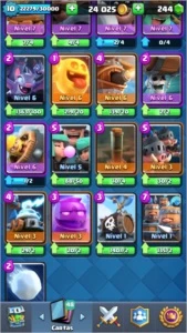 CONTA CLASH ROYALE LVL 10