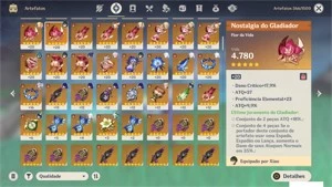Conta Genshin Impact - AR 56, 10 personagens 5* e 31 no tota