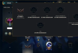 Ferro 1 com 35 Champs e 50 Skins - League of Legends LOL