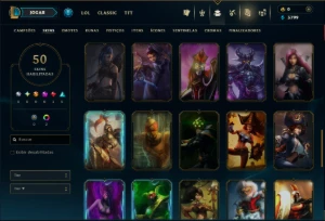 Ferro 1 com 35 Champs e 50 Skins - League of Legends LOL