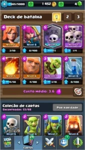 Conta Clash Royale, com 1 lendária.