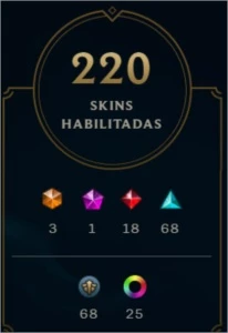 Conta nível 360 - Gold 3 - Conta criada em 2015 - League of Legends LOL