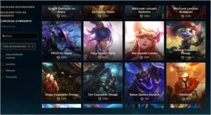 vendo skins de league of legends com o valor de até 750rp LOL