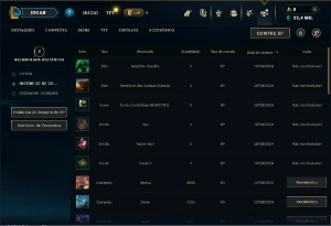 Mestre com 30 Champs e 2 Skins + 17 Fragmentos - League of Legends LOL