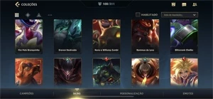 Vendo conta lol wild rift com 100 skins - League of Legends: Wild Rift LOL WR