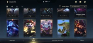 Vendo conta lol wild rift com 100 skins - League of Legends: Wild Rift LOL WR