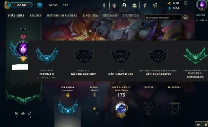 Platina 2 com 60 Champs e 30 Skins + 2340 RP - League of Legends LOL