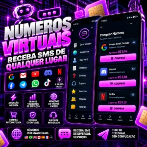 💜 Números Virtuais Sms | Receba Códigos Sem Chip 📲 | Bot - Outros