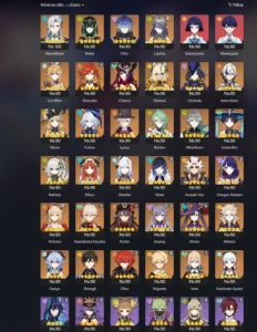 Conta Endgame Ar60 Com Diversos Personagens C2 - Genshin Impact