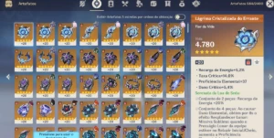 Conta Endgame Ar60 Com Diversos Personagens C2 - Genshin Impact