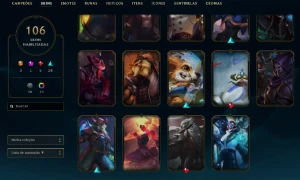 Conta Lol 104 Skins / 105+ Champs/ Unranked/ Chromas - League of Legends