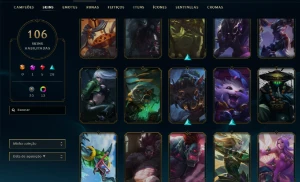 Conta Lol 104 Skins / 105+ Champs/ Unranked/ Chromas - League of Legends