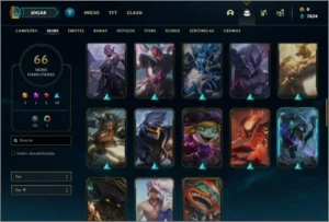 Conta ouro 4 com 109 champs e 66 skins + 2 Ultimates - League of Legends LOL