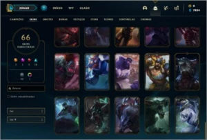 Conta ouro 4 com 109 champs e 66 skins + 2 Ultimates - League of Legends LOL