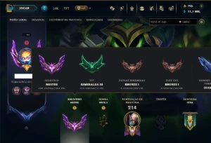 Mestre com 120 Champs e 41 Skins ( 591 PDL ) - League of Legends LOL