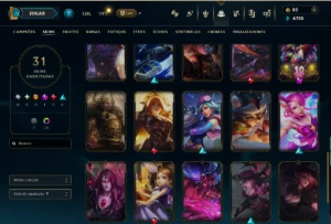 Conta mestre - League of Legends LOL