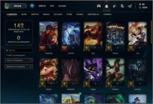 Conta unranked com 10 skins e 38 champs - League of Legends LOL
