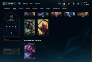 Conta unranked com 10 skins e 38 champs - League of Legends LOL