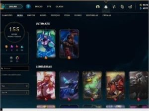 Conta Platina 155 kins e 9k de rp inclusos 300 reais - League of Legends LOL