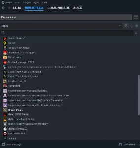 Conta da Steam com mais de 10 anos, mais de 50 jogos