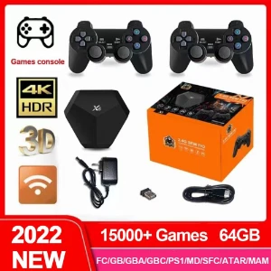 X6 duplo sem fio 2.4ghz - game console RETRO 15000 - Produtos Físicos