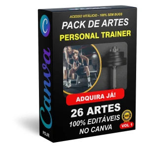 Pack Canva Personal Trainer - 26 Artes Editáveis - Serviços Digitais