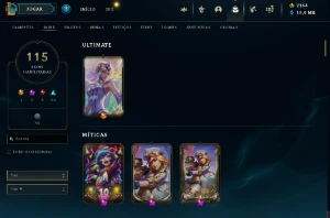 Conta De Lol 2017 - 2,164 Rp - 115 Skins - Level  367 - League of Legends