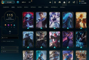 Conta De Lol 2017 - 2,164 Rp - 115 Skins - Level  367 - League of Legends