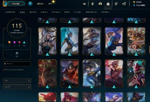 Conta De Lol 2017 - 2,164 Rp - 115 Skins - Level  367 - League of Legends