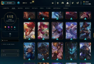 Conta De Lol 2017 - 2,164 Rp - 115 Skins - Level  367 - League of Legends