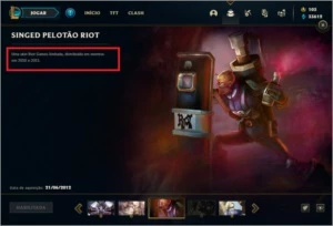 Conta unranked com Rammus Rei e Singed Pelotão Riot - League of Legends LOL