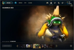 Conta unranked com Rammus Rei e Singed Pelotão Riot - League of Legends LOL